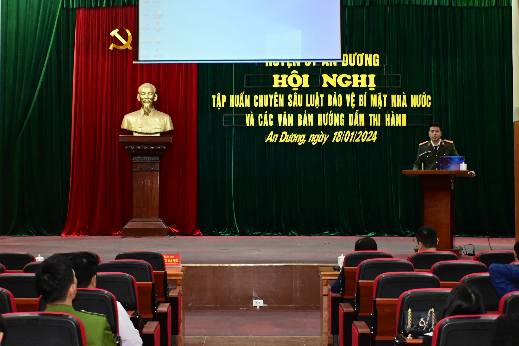 Huyện ủy An Dương: Tổ chức hội nghị tập huấn chuyên sâu Luật Bảo vệ bí mật nhà nước và các văn bản hướng dẫn thi hành